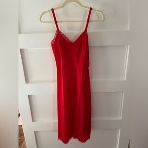Shadowline vintage Red slip or slip dress size 32